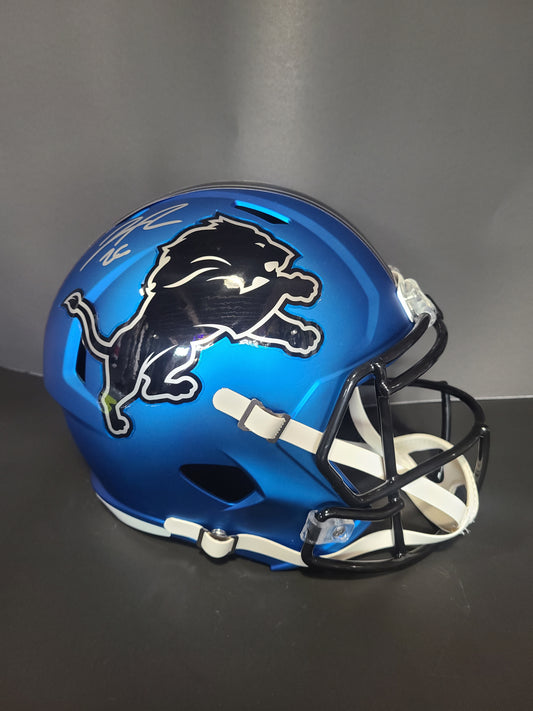 Detroit Lions Jahmyr Gibbs Replica Helmet Fanatics Authenticated Signature